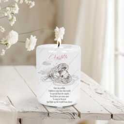 Personalised Ceramic Candle, Baby Memorial, Memorial Tealight Holder, Loss, Remembrance Sympathy Gift