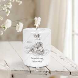 Personalised Ceramic Candle, Baby Memorial, Memorial Tealight Holder, Loss, Remembrance Sympathy Gift - thumbnail 3