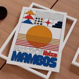 Mambos Ibiza Club Print - Poster Wall Art Geometric Funky Dj Clubbing Patterned Bauhaus House Music - thumbnail 3