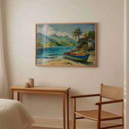 Caribbean Travel Poster Tropical Island Beach Wall Art - thumbnail 3
