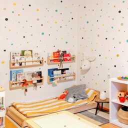 Boho Polka Dot Wall Stickers, 150 Irregular Decals, Just Peel & Stick, Creative Wall-Decor For Nursery & Kids-Room - thumbnail 3