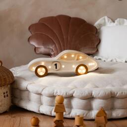 Wooden Race Car Lamp For Boys, Kids Night Light, Nursery Desk Lamp, Toddler Bedroom Racing Decor, Baby Shower Gift Boy - thumbnail 3
