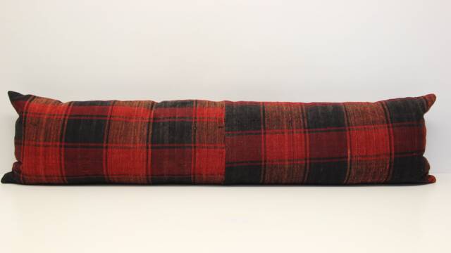 Handmade King Size Kilim Lumbar Pillow Cover, 12x48 Inch - image 1