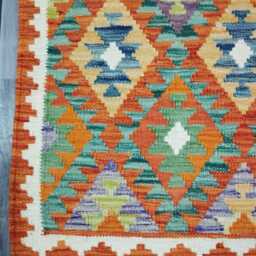 Kilim Rug Classic, Handmade Artisan Afghan Turkish Scandinavian Navajo Bohemian Wool Flatweave Multicolour 120x79 cm - thumbnail 2