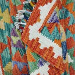 Kilim Rug Classic, Handmade Artisan Afghan Turkish Scandinavian Navajo Bohemian Wool Flatweave Multicolour 120x79 cm - thumbnail 4