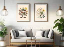 Butterfly & Moth Art Prints Botanical Illustration, Bedroom Wall Decor - thumbnail 1
