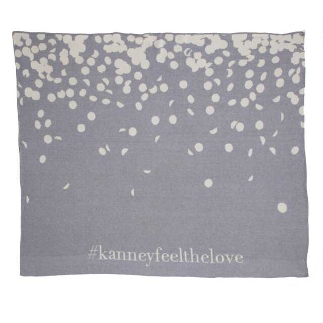 Confetti Wedding Blanket - Personalized Monogram Recycled Cotton Knit - image 1