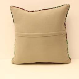 16x16 Kilim Pillow Square Turkish Mudcloth Moroccan Boho Lumbar Cover 4Kf-117 - thumbnail 4