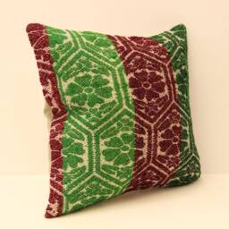 16x16 Kilim Pillow Square Turkish Mudcloth Moroccan Boho Lumbar Cover 4Kf-117 - thumbnail 1
