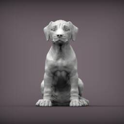3D Printed Rhodesian Ridgeback Puppy Figurine Home Decor, Dog Memorial - thumbnail 2