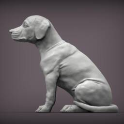 3D Printed Rhodesian Ridgeback Puppy Figurine Home Decor, Dog Memorial - thumbnail 3