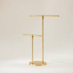 Brass Jewelry Stand, T-Shaped Earring & Necklace Holder - thumbnail 4