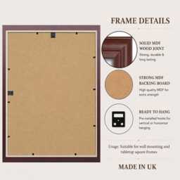 Photo Frame With Mounts - Portrait & Landscape Picture Poster Frames For Gifts Wall Decor Various Sizes Art Home - thumbnail 2