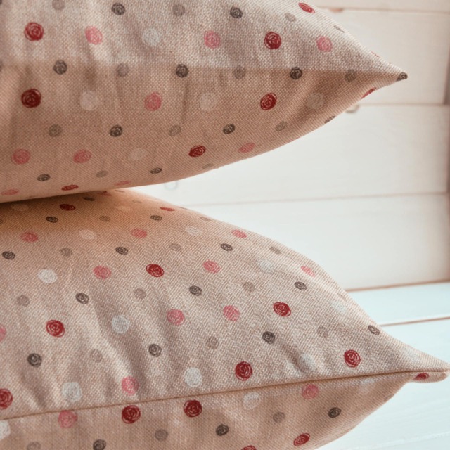White Polka Dot Decorative Pillow, Throw Pillows, Pillow Neutrals - image 1