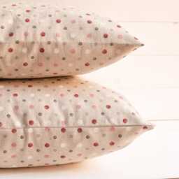 White Polka Dot Decorative Pillow, Throw Pillows, Pillow Neutrals - thumbnail 2