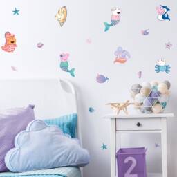 Peppa Pig & Friends Mermaid Wall Sticker Pack