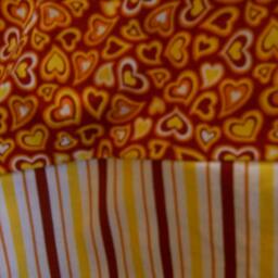 Hearts Galore Orange, Red & Yellow Standard Size Pillowcase - thumbnail 2