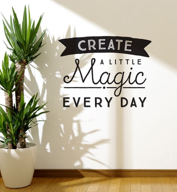 Create A Little Magic Wall Sticker Decal - Quotes, Decals, Words, Inspiration, Decor, Family