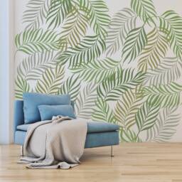 Tropical Leaf Wall Stencil Reusable Diy Home Decor Template - thumbnail 3