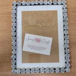 Silver Acrylic Roses Photo Frame 5 X 7 Inches With Border, 6 8 Without Border - thumbnail 3