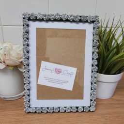 Silver Acrylic Roses Photo Frame 6 X 8 Inches