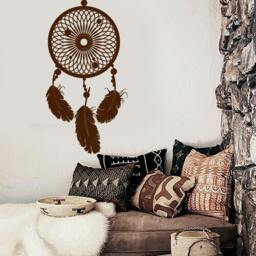 Wall Vinyl Decal Bedroom Decor Dream Catcher Dreamcatcher Lakota Snare Modern Ethnic Home - #1077Dz - thumbnail 2