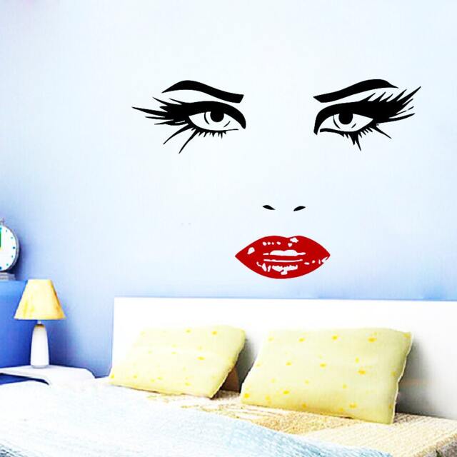 Wall Decals Hairdressing Hair Beauty Salon Decal Vinyl Sticker Perfect Woman Face Home Decor Window Dorm Living Room Na203 - image 1