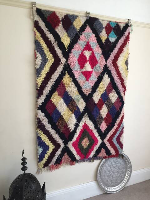 Boucherioute Rug - Berber Atlas Rug, Moroccan Handwoven Vintage Rug /120 X 175 cm/3.93 5.74 Ft Code 300 - image 1