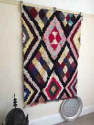 Boucherioute Rug - Berber Atlas Rug, Moroccan Handwoven Vintage Rug /120 X 175 cm/3.93 5.74 Ft Code 300 - thumbnail 1