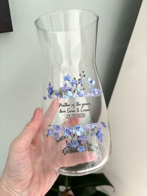 Personalised Mother Of The Groom Vase, Floral Anniversary Gift, Mother Groom Gift - image 1