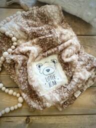 Brown Fawn Minky Baby Blanket For Woodland Nursery Decor - thumbnail 1