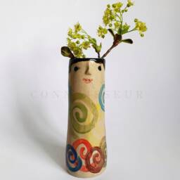 Crazy Family Ceramic Bud Vases Pottery For Dried Flowers Handmade Stoneware Face Garden Lover Gift Idea Boho Home Decor - thumbnail 3