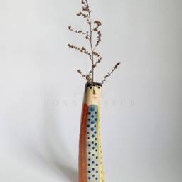 Crazy Family Ceramic Bud Vases Pottery For Dried Flowers Handmade Stoneware Face Garden Lover Gift Idea Boho Home Decor - thumbnail 2