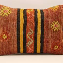 Handmade Lumbar Kilim Pillow 14x20 in - 35x50 cm Bohoturkish Kilim Cushion Cover Tribal Pillow 4Bef-420 - thumbnail 2