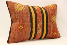 Handmade Lumbar Kilim Pillow 14x20 in - 35x50 cm Bohoturkish Kilim Cushion Cover Tribal Pillow 4Bef-420