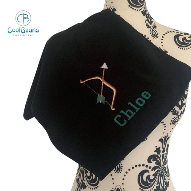 Personalised Archery Microfibre Towel - Choose Size 110cm X30cm 30cm X50cm 70cm X 140cm - image 1