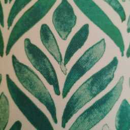 Teal Blue Leaf Lampshade Abstract Watercolour Tree Leaves Print White Handmade Fabric Drum Table Floor Or Ceiling Pendant - Various Sizes - thumbnail 4