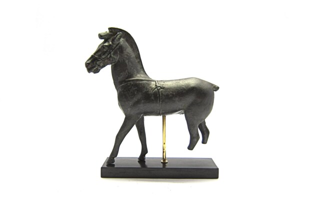 Verdigris Effect Of Greek Stone Casting A Horse From Olympia Museum , Quality Art Sculpture - image 1