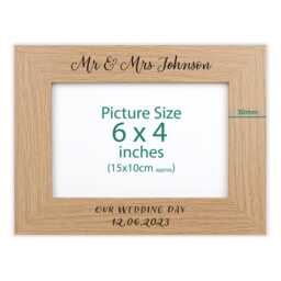 Personalised Engraved Photo Frame Va181 - thumbnail 3