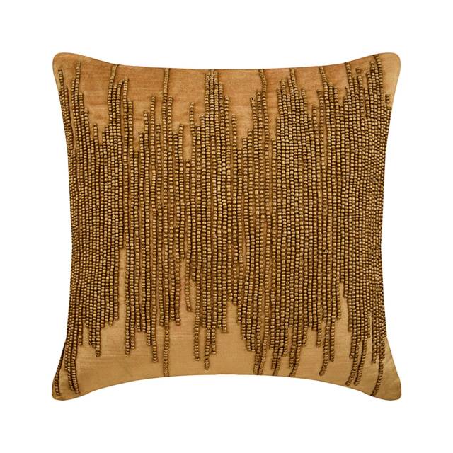 "Velvet Gold Toss Throw Pillow 16""x16" - image 1