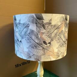 Pressed Leaves Lampshade Grey Shabby Chic Style - thumbnail 2