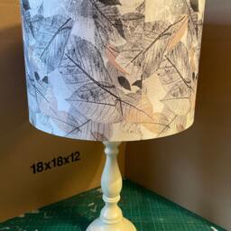 Pressed Leaves Lampshade Grey Shabby Chic Style - thumbnail 3