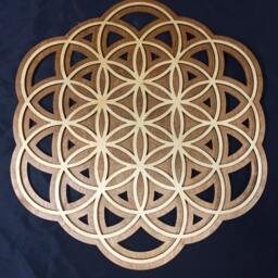 Laser Cut Flower Of Life Wall Art Sacred Geometry Decor - thumbnail 1