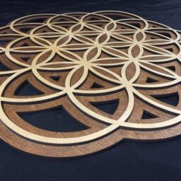 Laser Cut Flower Of Life Wall Art Sacred Geometry Decor - thumbnail 2