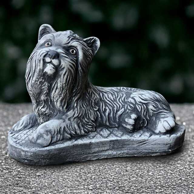 Unique Yorkie Statue Concrete Westie Dog Sculpture Cement Figure Memorial Ornament Handmade Decor Lover Gift Yard Art - image 1
