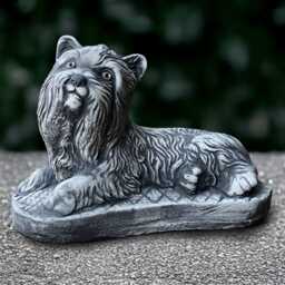 Unique Yorkie Statue Concrete Westie Dog Sculpture Cement Figure Memorial Ornament Handmade Decor Lover Gift Yard Art - thumbnail 1