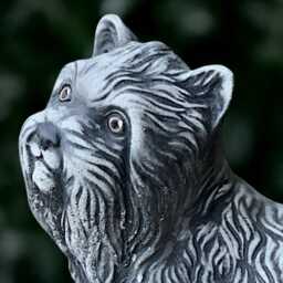 Unique Yorkie Statue Concrete Westie Dog Sculpture Cement Figure Memorial Ornament Handmade Decor Lover Gift Yard Art - thumbnail 2