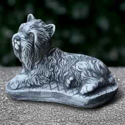 Unique Yorkie Statue Concrete Westie Dog Sculpture Cement Figure Memorial Ornament Handmade Decor Lover Gift Yard Art - thumbnail 3