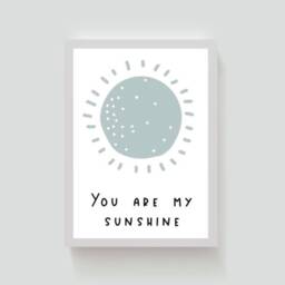 Kids Nursery Decor, Rainbow Prints, Boho Print, Art, Set Of 3, You Are My Sunshine - thumbnail 3