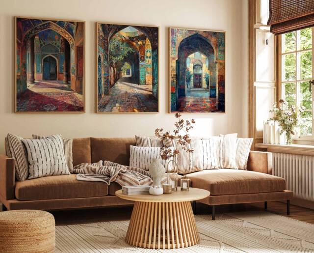 Set Of 3 Tehran Posters, Iranian Travel Prints, Art, Islamic Wall Decor, Muslim Gift, Gift - image 1